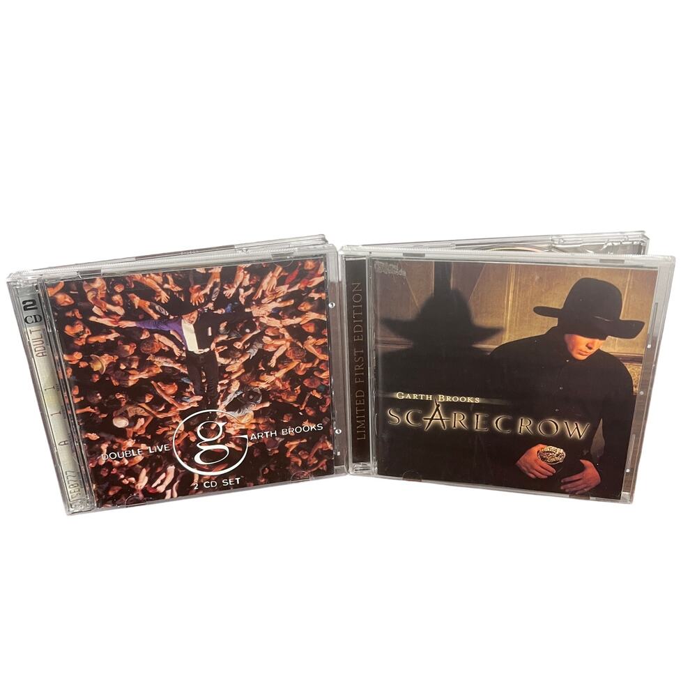 Garth Brooks CD Lot Double Live 2-Disc Set & Scarecrow Limited First Edition